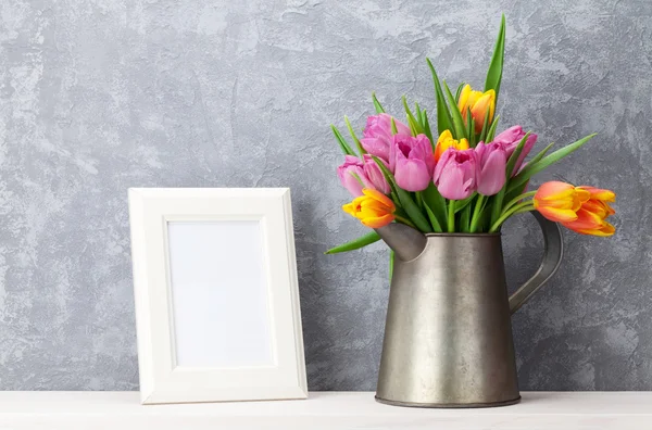 Fresh colorful tulips bouquet — Stock Photo, Image