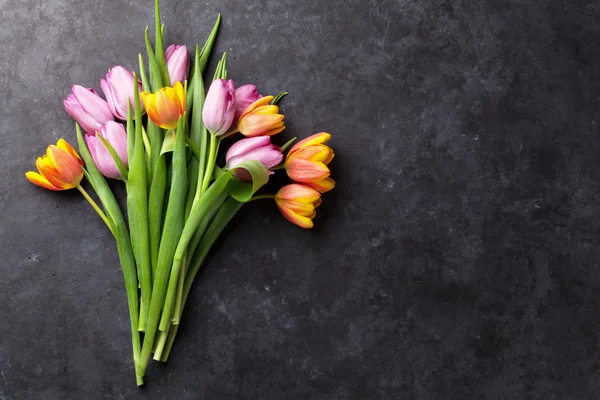 Fleurs de tulipes fraîches colorées — Photo