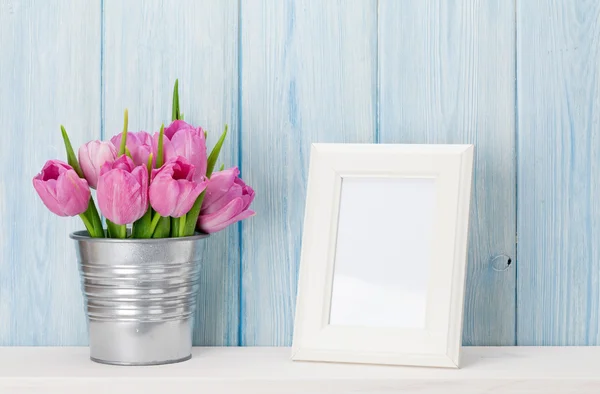 Fresh pink tulips bouquet — Stock Photo, Image