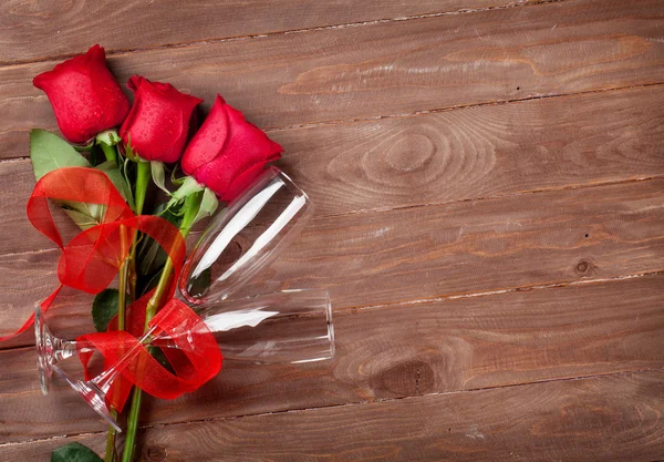 Ramo de rosas del día de San Valentín a — Foto de Stock