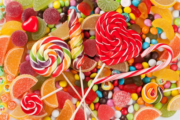 Bunte Bonbons, Gelee und Marmelade — Stockfoto