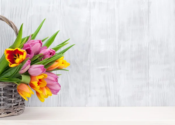 Bouquet de fleurs de tulipes colorées — Photo