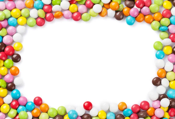 Colorful candies frame — Stock Photo, Image