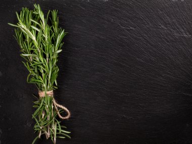 Biberiye bitki grup taş üzerinde