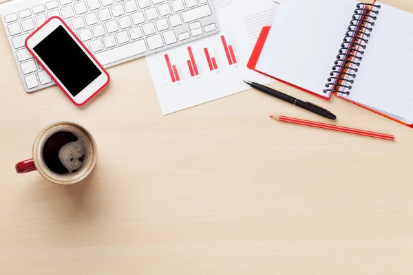 Oficina de trabajo con gráficos — Foto de Stock