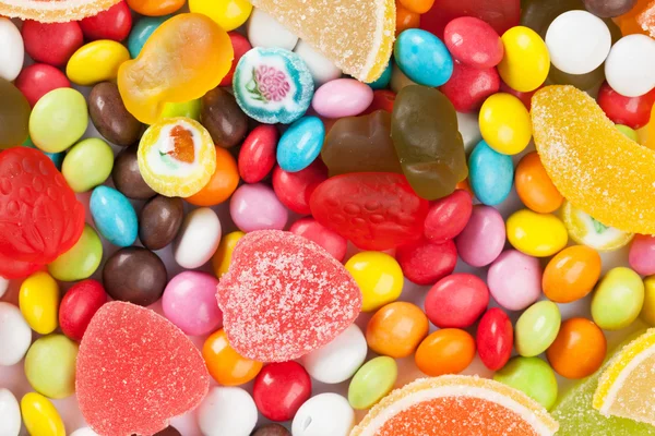 Bunte Bonbons, Gelee und Marmelade — Stockfoto