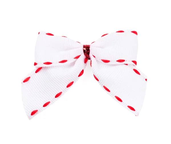 White ribbon bow — Stock Photo, Image