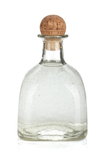 Fles van zilveren tequila Rechtenvrije Stockfoto's