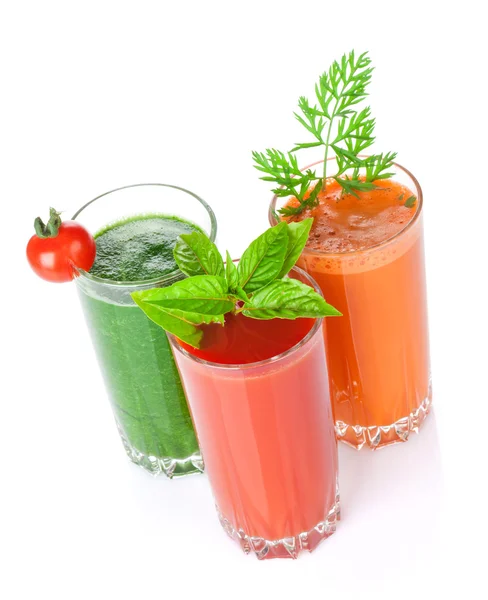 Färska grönsaker smoothies — Stockfoto