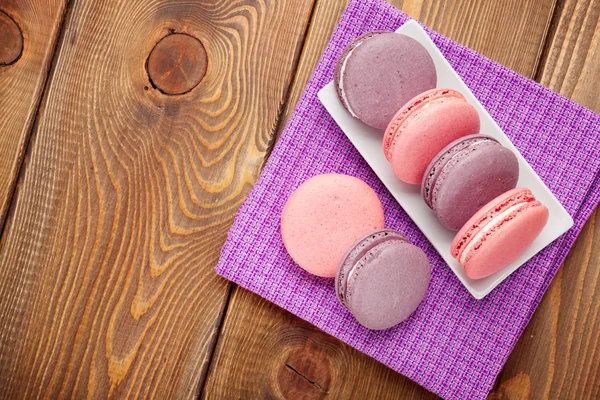 Kleurrijke macaroon cookies — Stockfoto