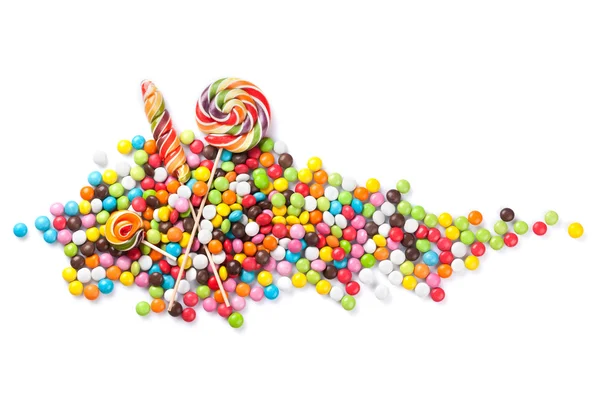 Colorful candies and lollipops — Stock Photo, Image