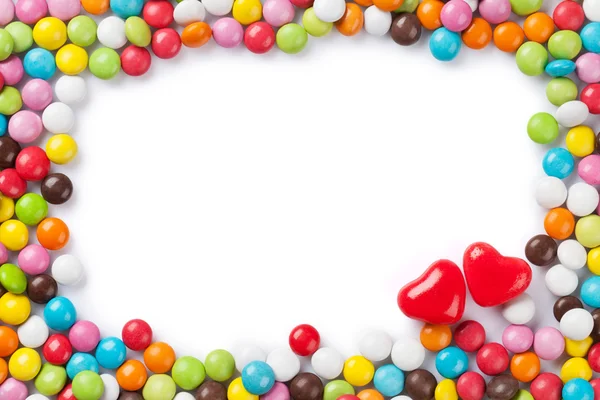 Moldura de doces coloridos — Fotografia de Stock