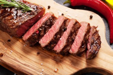 Grilled striploin steak clipart
