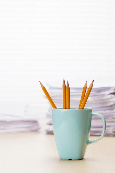 Office workplace with supplies — Stock Photo, Image