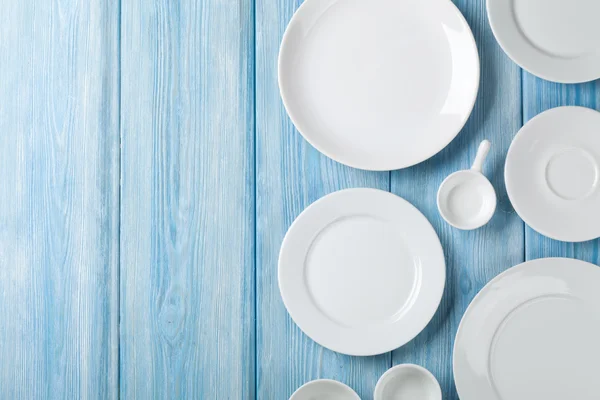 Üres tányérok és tálak — Stock Fotó
