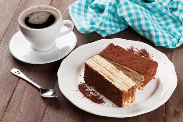 Tiramisu Dessert und Kaffee — Stockfoto