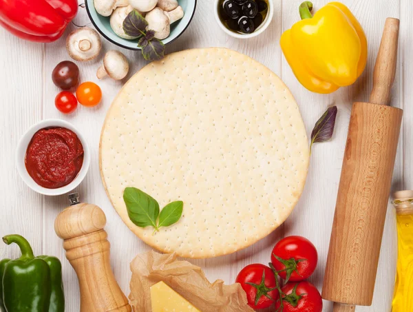 Pizza cooking ingredients — Stock Photo, Image