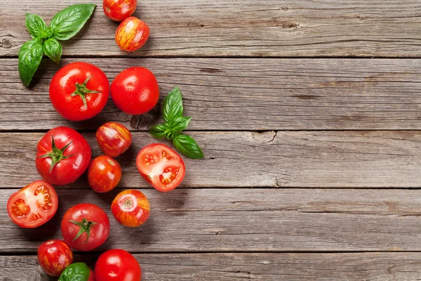 Verse rijpe tuin tomaten — Stockfoto