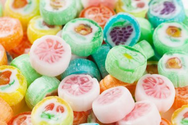 renkli şekerler doku