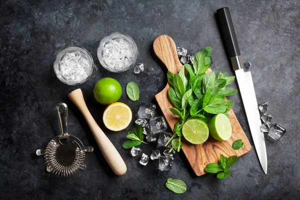 Mojito ingredientes de cóctel — Foto de Stock