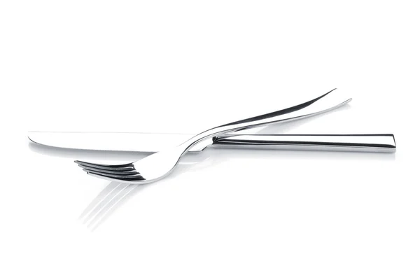 Silverware or flatware set of fork and knife — Stock Photo, Image