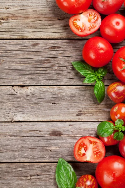 Tomates frescos de jardín maduros —  Fotos de Stock