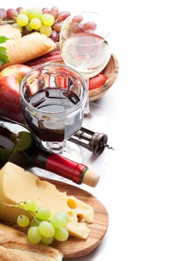 Şarap, üzüm, peynir, sosis