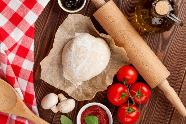 Zutaten zum Pizzakochen — Stockfoto