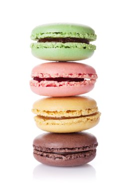 Renkli kurabiye. Tatlı macarons 