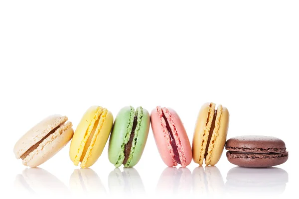 Farbenfrohe Makronen. Süße Macarons — Stockfoto