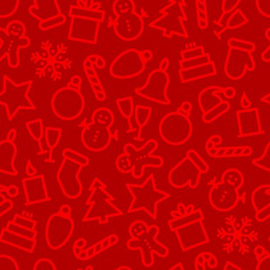 Dikişsiz desen Noel Icon set