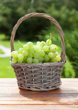 sepet içinde beyaz üzüm