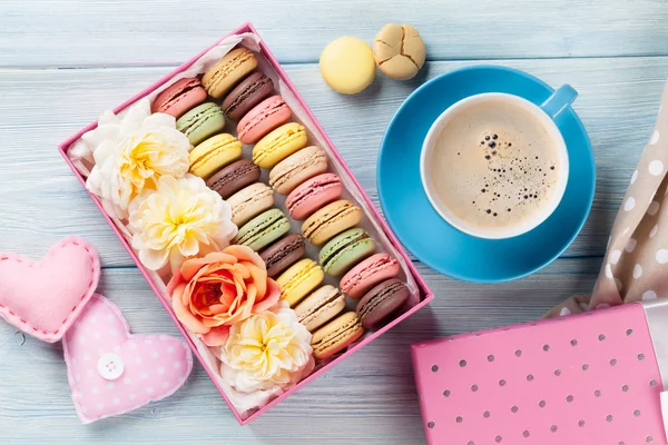 Barevné sladké macarons — Stock fotografie