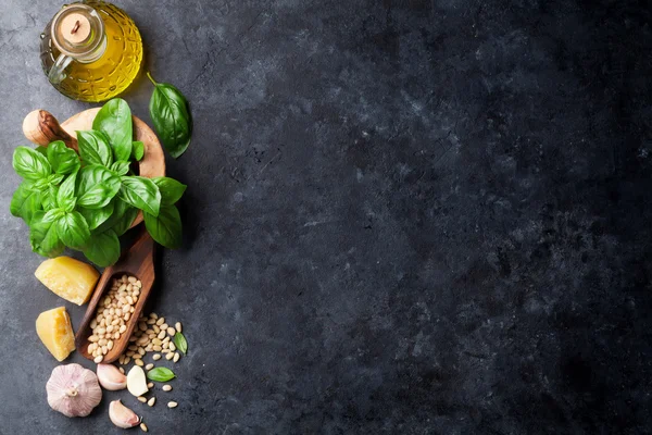 Pesto sauce ingredients — Stock Photo, Image