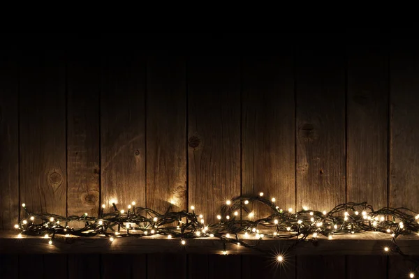 Žluté vánoční osvětlení — Stock fotografie