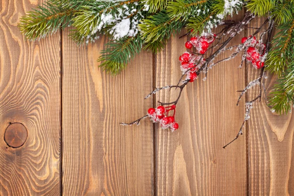 Spar kerstboom en bessen — Stockfoto