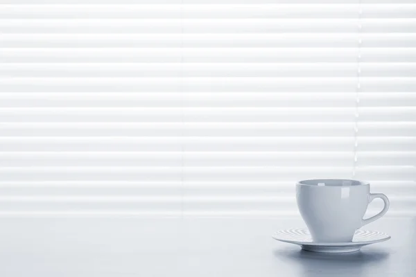 Office workplace with coffee cup — Stock Photo, Image