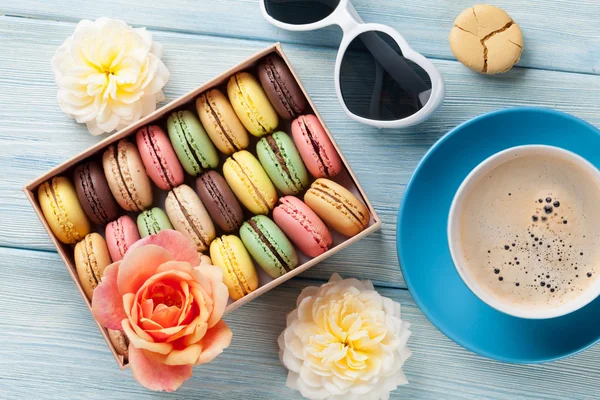 Macaron dolci colorati — Foto Stock