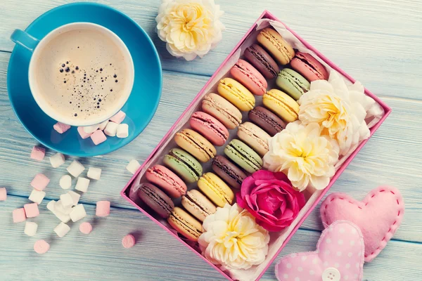 Bunte süße Macarons — Stockfoto