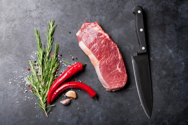Nyers hátszín steak — Stock Fotó