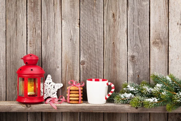 Weihnachtskerze Laterne — Stockfoto