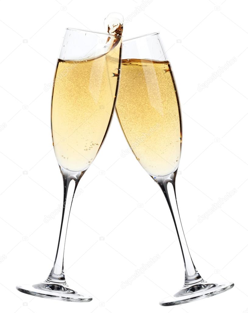 Two champagne glasses