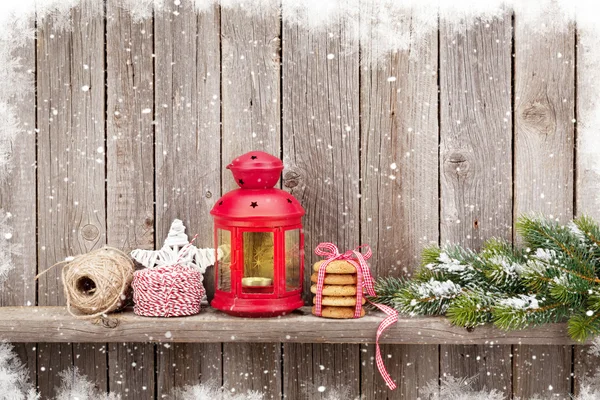 Weihnachtskerze Laterne — Stockfoto