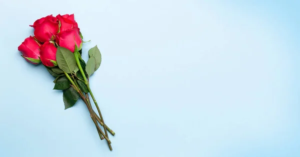 Tarjeta Felicitación Del Día San Valentín Con Ramo Flores Rosa — Foto de Stock