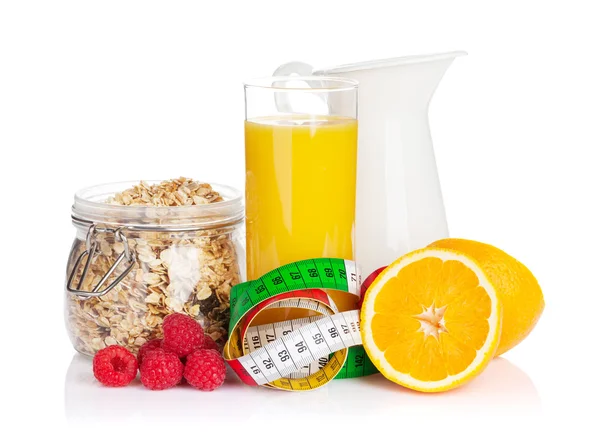 Healthy breakfast with muesli — Stock Photo, Image