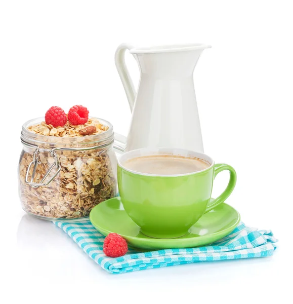 Café da manhã saudável com muesli — Fotografia de Stock