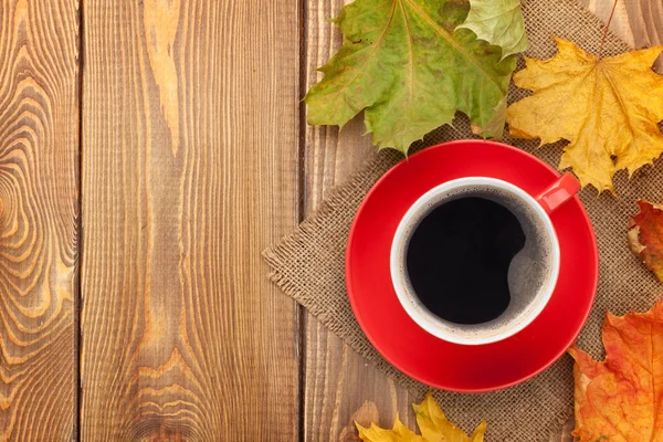 紅葉とコーヒーカップ — ストック写真