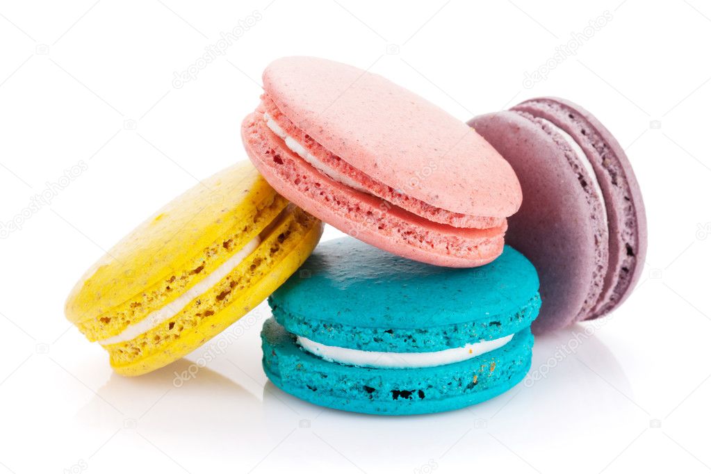 Colorful macaron cookies