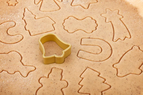 Masa de pan de jengibre para galletas de Navidad — Foto de Stock