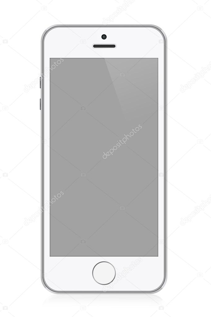 White modern smart phone